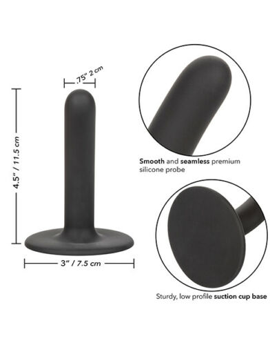 Черный анальный стимулятор Boundless 4.5” Slim Probe - 11,5 см. от Intimcat