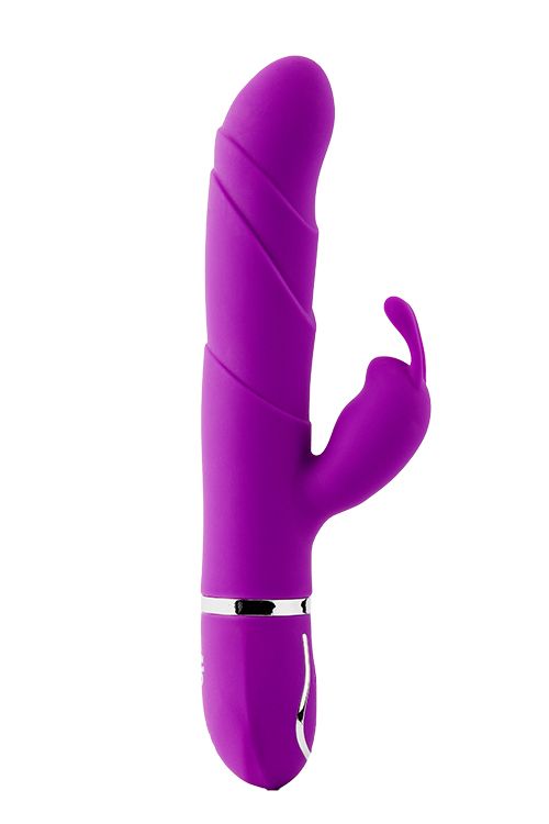Фиолетовый вибратор-кролик FLORAL FANTASY с ушками - 22 см. от Intimcat