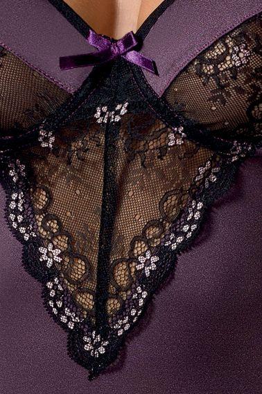 Корсет с кружевными вставками и рюшей по низу Irma corset - 83% полиамид, 16% эластан, 1% вискоза
