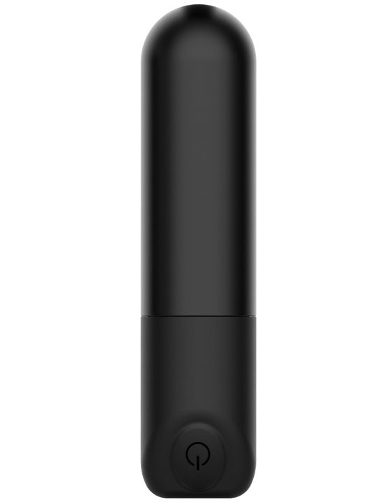 Черный мини-вибратор Rick с пультом - 8,6 см. от Intimcat