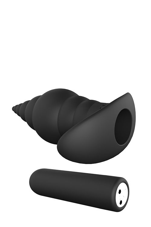 Черный анальный вибромассажер REMOTE ANAL TURRID - 12,7 см. Dream Toys