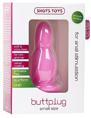 Малая анальная втулка Small Buttplug розового цвета - 9,4 см. - силикон