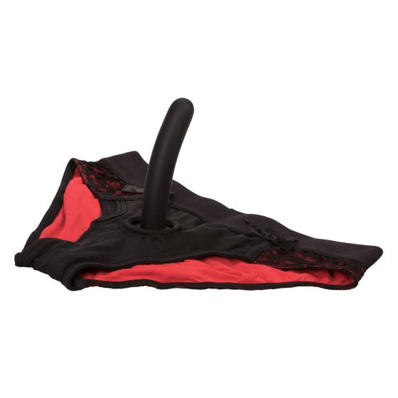 Красно-черные страпон-трусики Pegging Panty Set - размер S-M от Intimcat