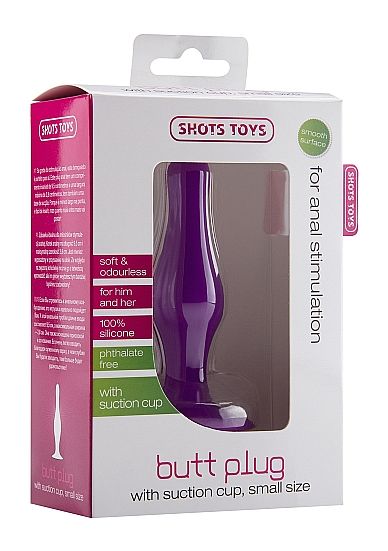 Фиолетовая анальная пробка Butt Plug with Suction Cup Small от Intimcat