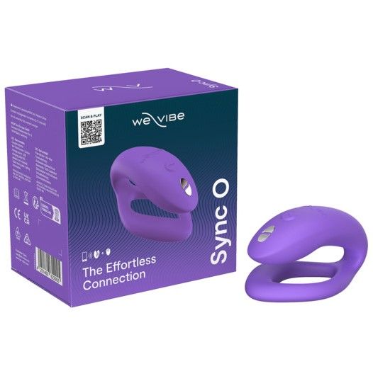 Фиолетовый вибратор для пар We-Vibe Sync O - силикон