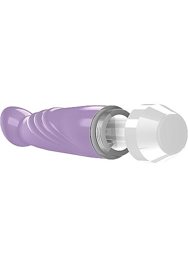 Фиолетовый вибратор Livvy со скошенной головкой - 15,5 см. - термопластичный эластомер (TPE)