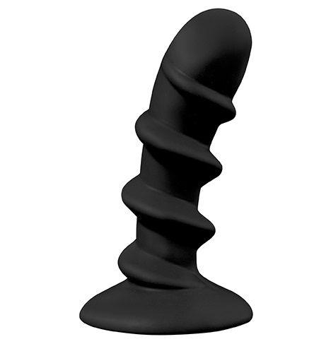 Анальный стимулятор со спиралью SHOVE UP SILICONE BUTTPLUG BLACK - 12,7 см.