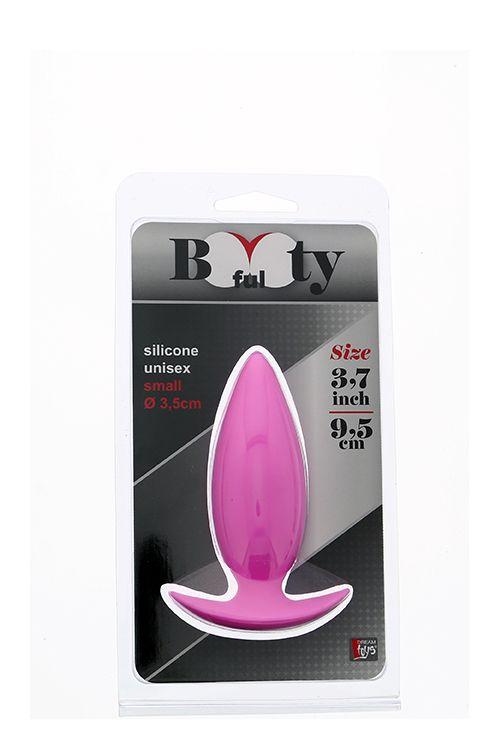 Розовая анальная пробка BOOTYFUL ANAL PLUG SMALL PINK - 9,5 см. - силикон