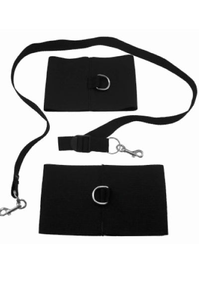 Чёрный комплект  S M ANKLE, WRIST AND TETHER 3PC KIT - 2 манжеты и поводок