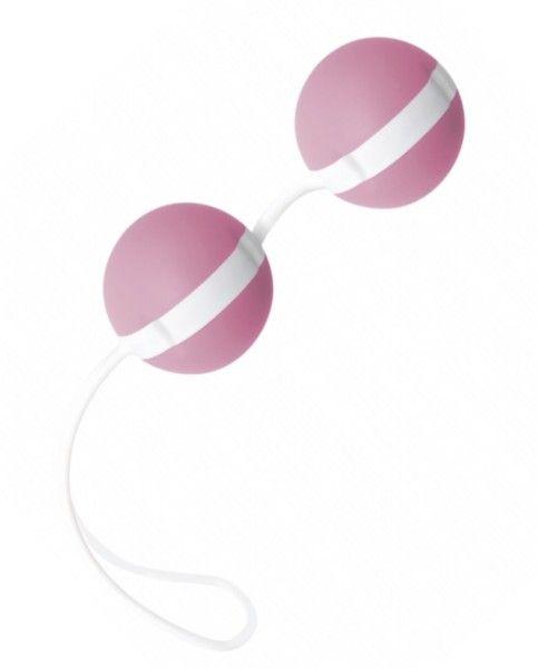 Нежно-розовые вагинальные шарики Joyballs Bicolored - Silikomed