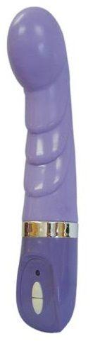 Мощный фиолетовый семискоростной вибромассажер - 16 см. - Термопластичная резина (TPR)