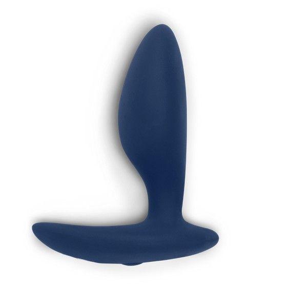 Синяя анальная пробка для ношения Ditto с вибрацией и пультом ДУ - 8,8 см. We-vibe