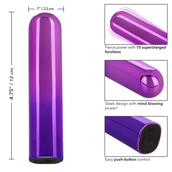 Фиолетовый гладкий мини-вибромассажер Glam Vibe - 9 см. California Exotic Novelties