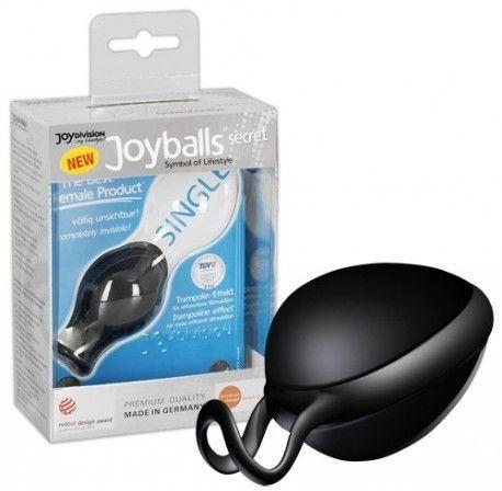 Чёрный вагинальный шарик Joyballs Secret - Silikomed