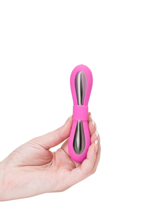 Розовый мини-вибратор My Vibe - 12,5 см. - силикон