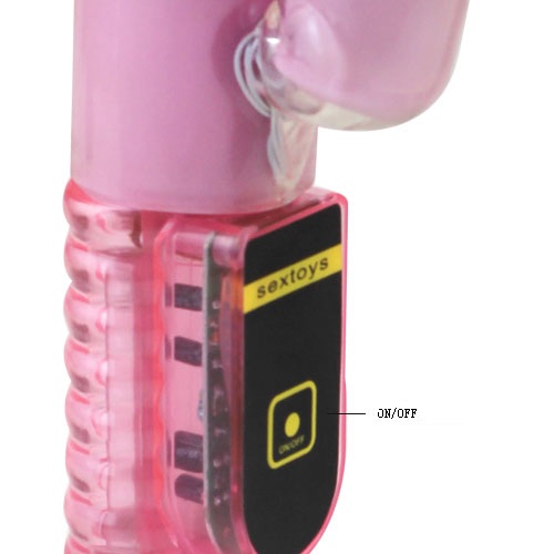 Розовый вибратор Clit Criter Rabit с пультом ДУ - 24,5 см. - фото 5