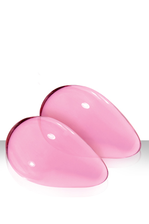 Большие розовые стеклянные вагинальные шарики CRYSTAL KEGEL EGGS от Intimcat