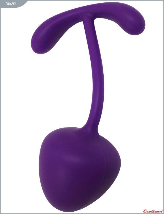 Фиолетовый вагинальный шарик Sweet Apple - силикон