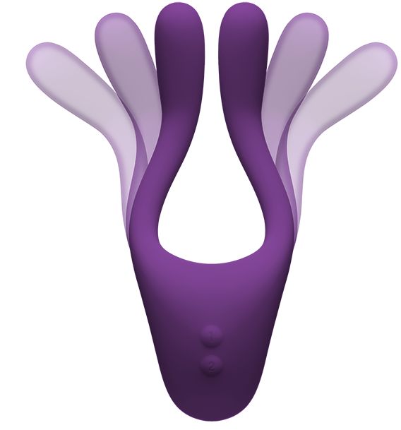 Фиолетовый вибростимулятор Bendable Multi Erogenous Zone Massager with Remote - силикон