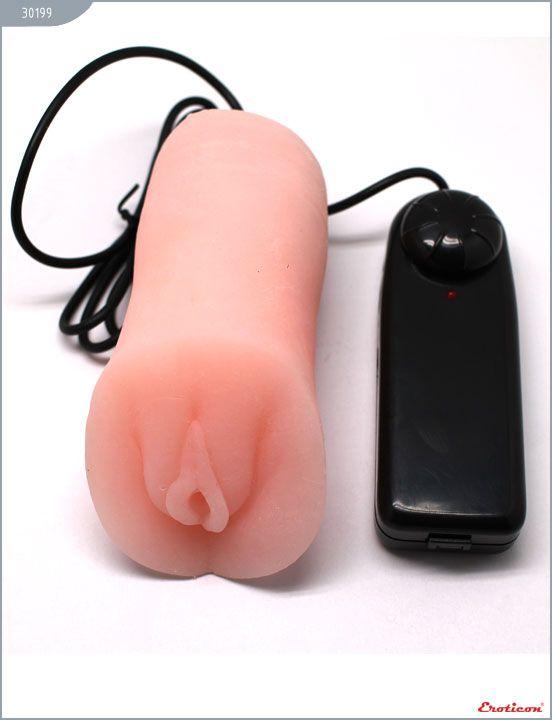 Мастурбатор-вагина из ультраскин с вибрацией Eroticon