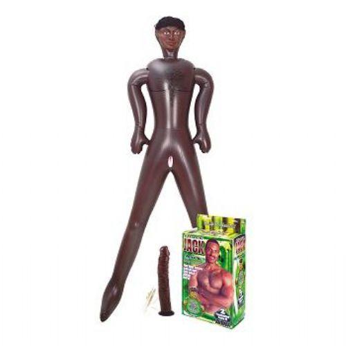 Секс-кукла в виде чернокожего мужчины с вибрирующим фаллосом и 2 любовными отверстиями BLACK JACK IS BACK - поливинилхлорид (ПВХ, PVC)