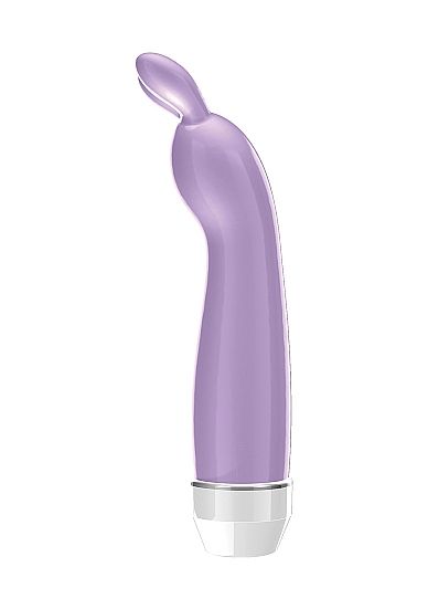 Фиолетовый вибратор с ушками Lena - 17,2 см. - термопластичный эластомер (TPE)