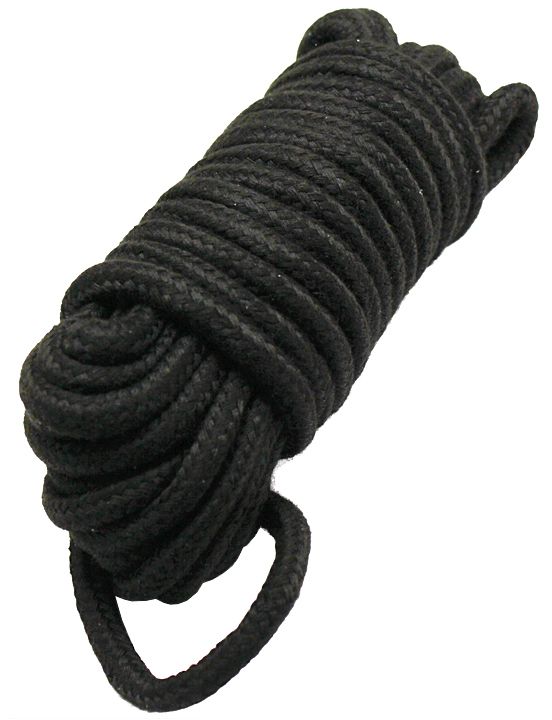 Черная верёвка для бондажа и декоративной вязки - 10 м. - нейлон