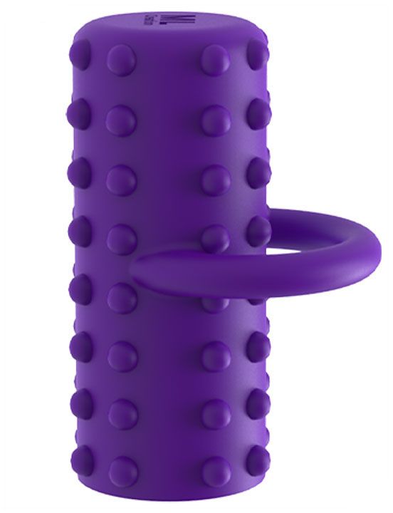 Фиолетовая вибропулька на палец Power Finger - силикон
