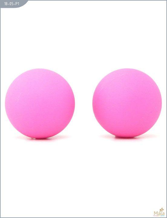 Металлические вагинальные шарики с розовым силиконовым покрытием от Intimcat