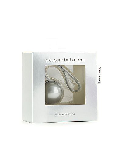Серебристый вагинальный шарик Pleasure Ball Deluxe - ABS-пластик, силикон