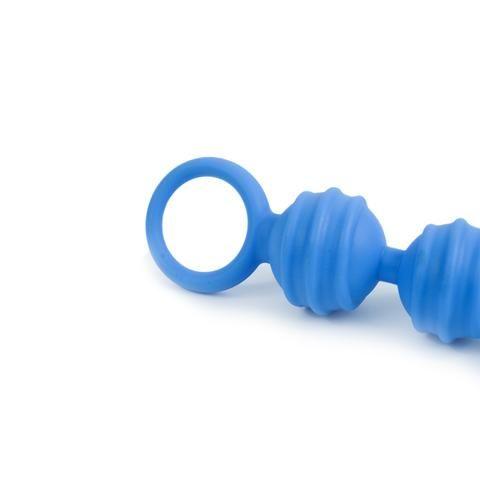 Синяя анальная цепочка Climax Anal Anal Beads Silicone Ridges - 32,6 см. от Intimcat