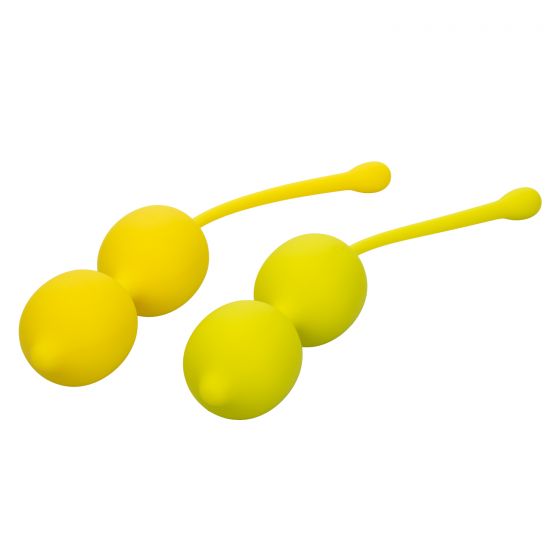 Набор вагинальных шариков-лимонов Kegel Training Set Lemon - силикон