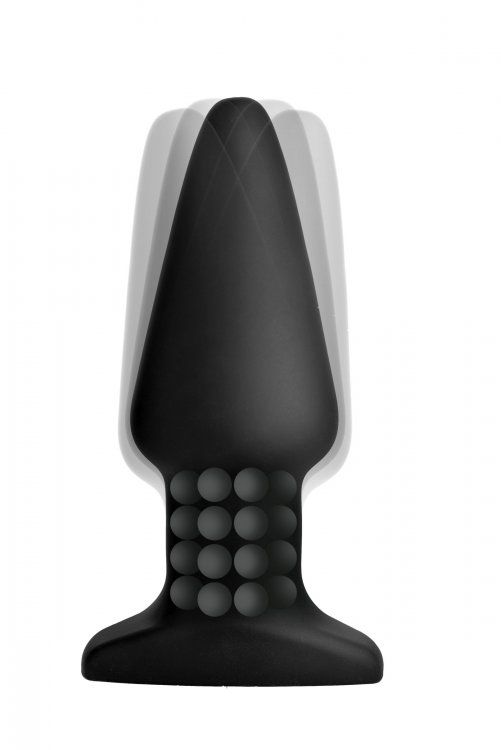 Черная анальная пробка Model R Smooth Rimming Plug with Remote - 14,2 см. от Intimcat