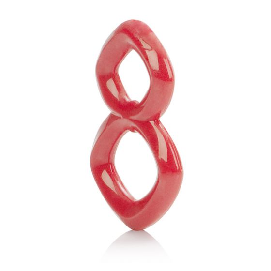 Красное эрекционное кольцо Crazy 8 - термопластичная резина (TPR)