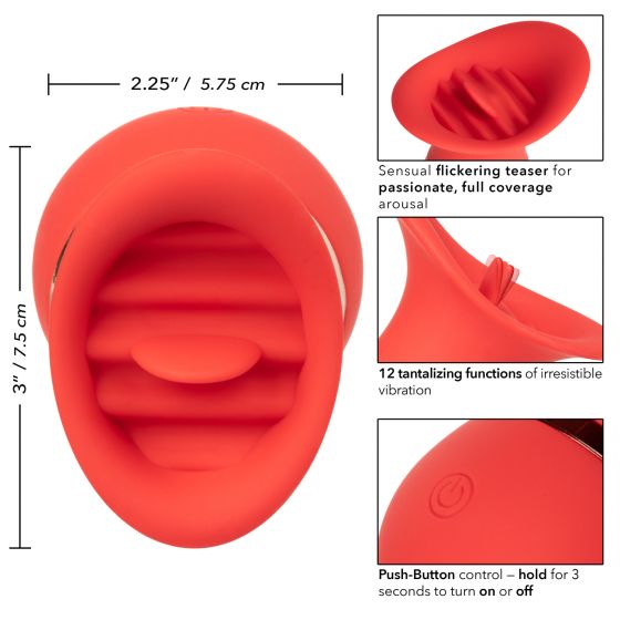 Красный клиторальный вибростимулятор French Kiss Charmer от Intimcat