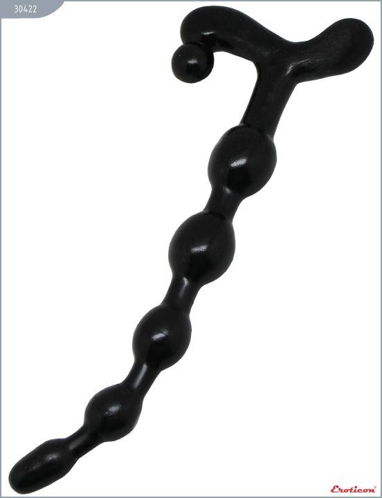 Чёрная анальная цепочка Wendy - 22,5 см. от Intimcat