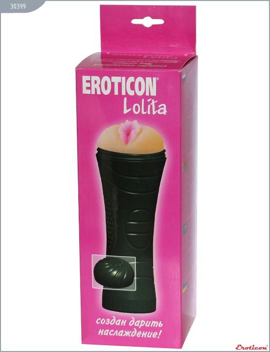 Мастурбатор-анус Lolita в футляре с вибрацией Eroticon