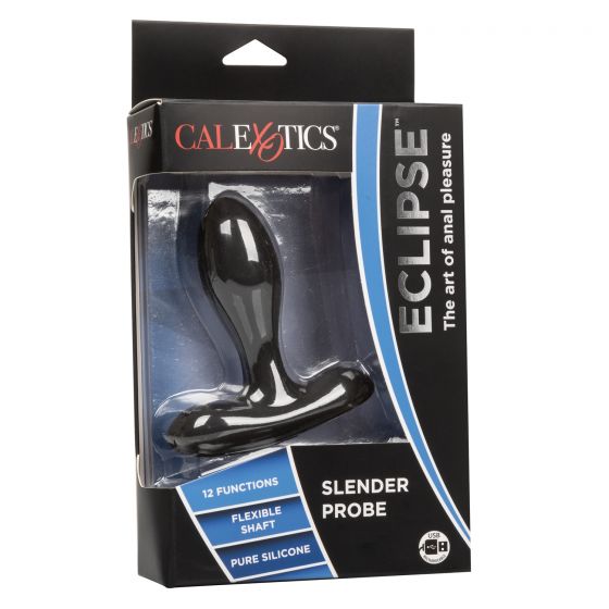 Черная вибропробка Eclipse Slender Probe - 9,5 см. California Exotic Novelties