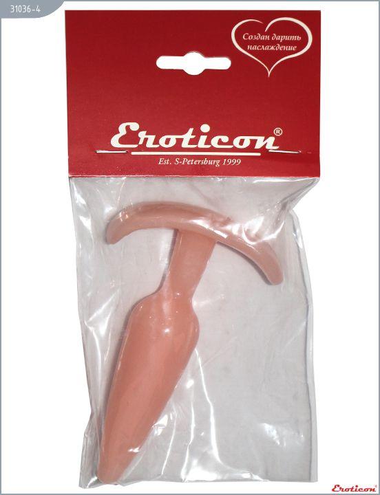 Телесная анальная пробка для ношения - 12 см. Eroticon