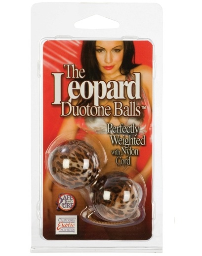 Леопардовые вагинальные шарики DUOTONE BALLS - пластик