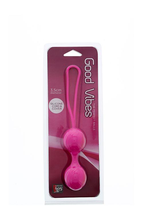 Розовые вагинальные шарики GOOD VIBES THE PERFECT BALLS PINK - ABS-пластик, силикон