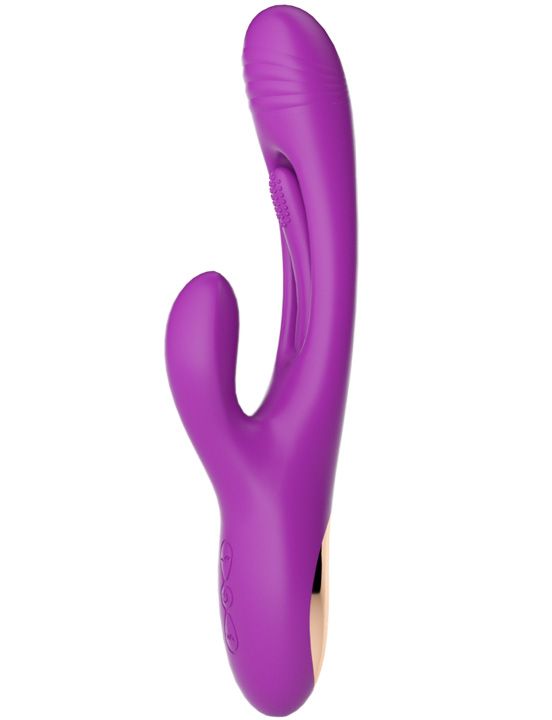 Фиолетовый ударный вибратор-кролик G-Hit - 24 см. от Intimcat