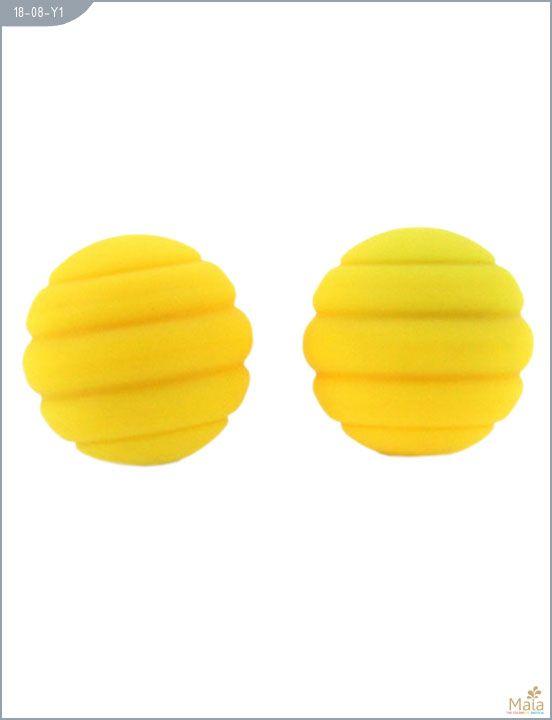 Металлические шарики Twistty с жёлтым силиконовым покрытием