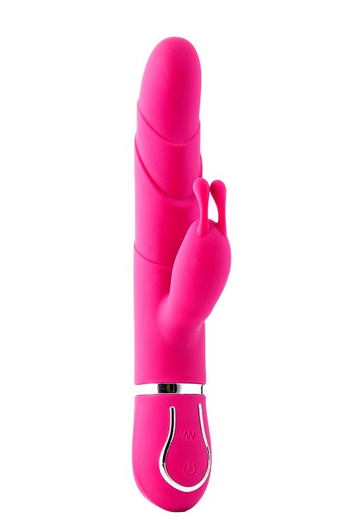 Розовый вибратор-кролик 10-SPEED FLORAL FANTASY - 22 см. - силикон