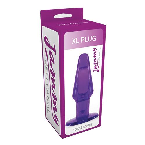 Фиолетовый анальный плаг большого размера JAMMY JELLY ANAL XL PLUG VIOLET - 14 см. - поливинилхлорид (ПВХ, PVC)