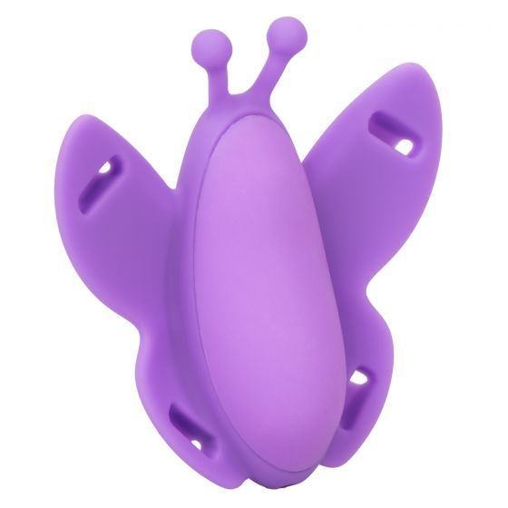 Фиолетовая вибробабочка на ремешках Silicone Remote Venus Butterfly - силикон