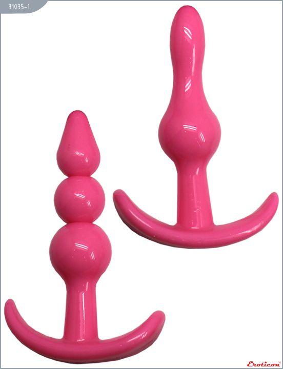 Набор из 4 розовых анальных пробок для ношения Eroticon