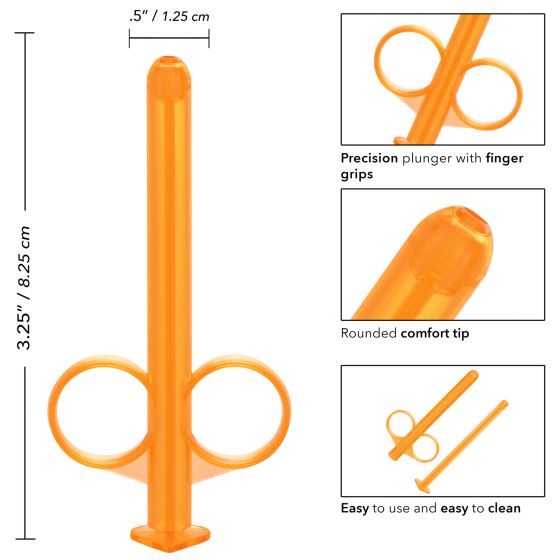 Набор из 2 оранжевых шприцов для введения лубриканта Lube Tube от Intimcat
