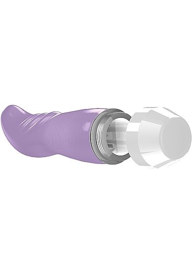 Фиолетовый вибратор Liora с изогнутой головкой - 15,1 см. - термопластичный эластомер (TPE)