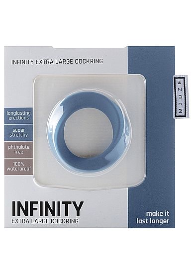 Синее эрекционное кольцо Infinity XL Cockring - силикон